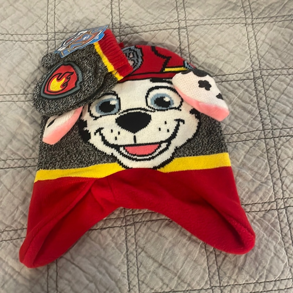 3/$20 Hat & Mitten set Paw-patrol Marshall